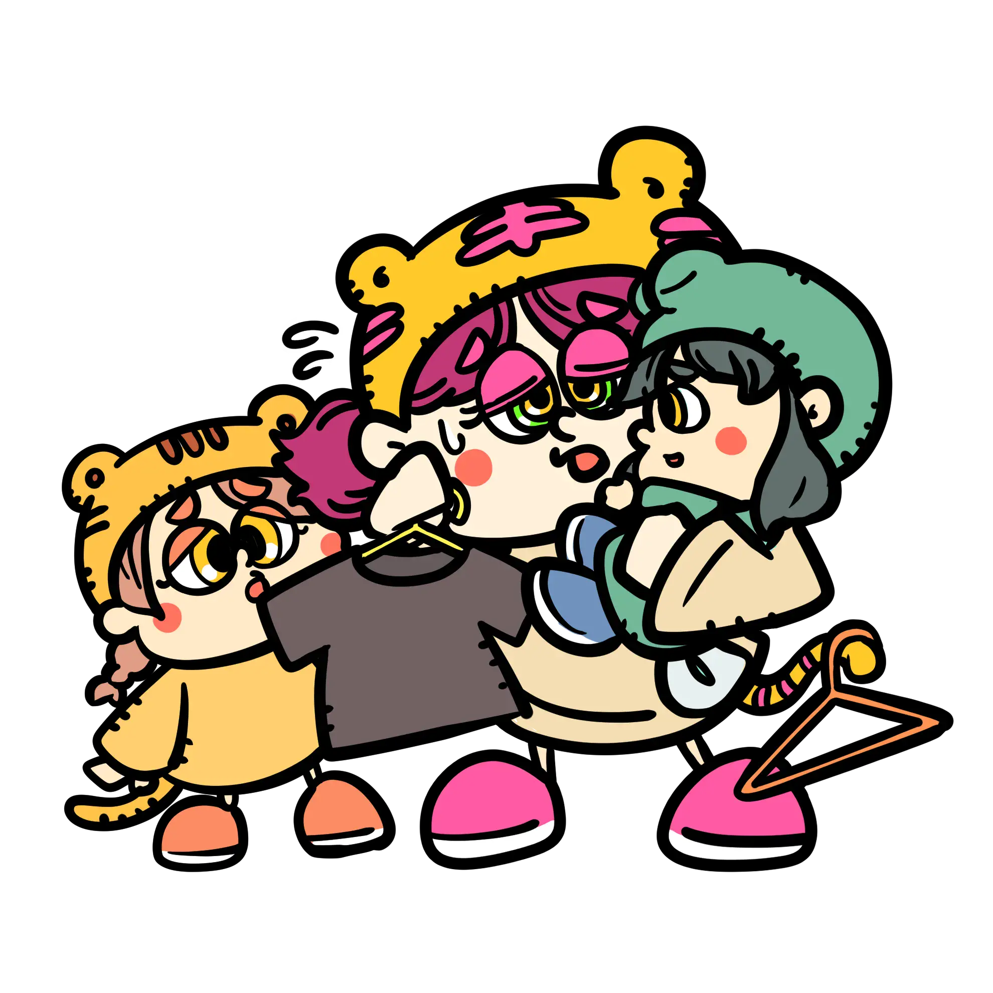 子供服を合わせているメージ